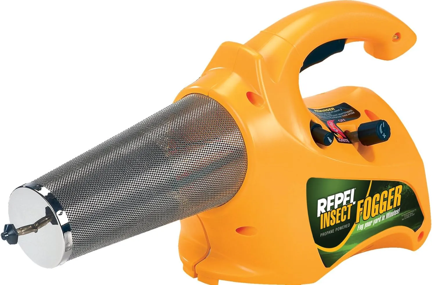190397 Propane Insect Fogger for Mosquitoes, Flies, and Flying Insects in Your Campsite or Yard, 40 oz., Yellow