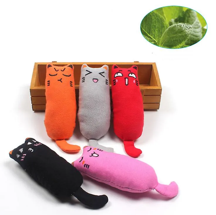 2Pcs pink Pet cat toys, pure cotton fabric molar toys, wear-resistant and contains catnip AZ1645