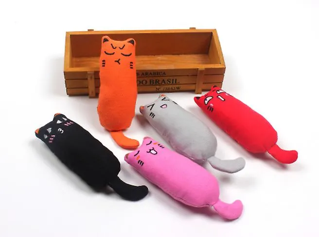 2Pcs pink Pet cat toys, pure cotton fabric molar toys, wear-resistant and contains catnip AZ1645