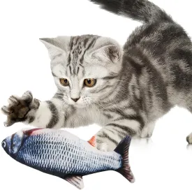 7.8inch Cat Floppy Fish Dog Toy, Realistic Plush Simulation Fish Cat Toy, Catnip Kicker Bite Toy