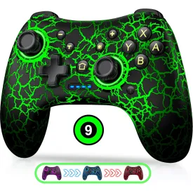 AIfasterfly Wireless Switch Controllers for Nintendo Switch/Lite/OLED, Rechargeable Switch Pro Controller with Adjustable Light, Vibration, Turbo, Wake-up, Screenshot, Wired for PC Gaming Controller