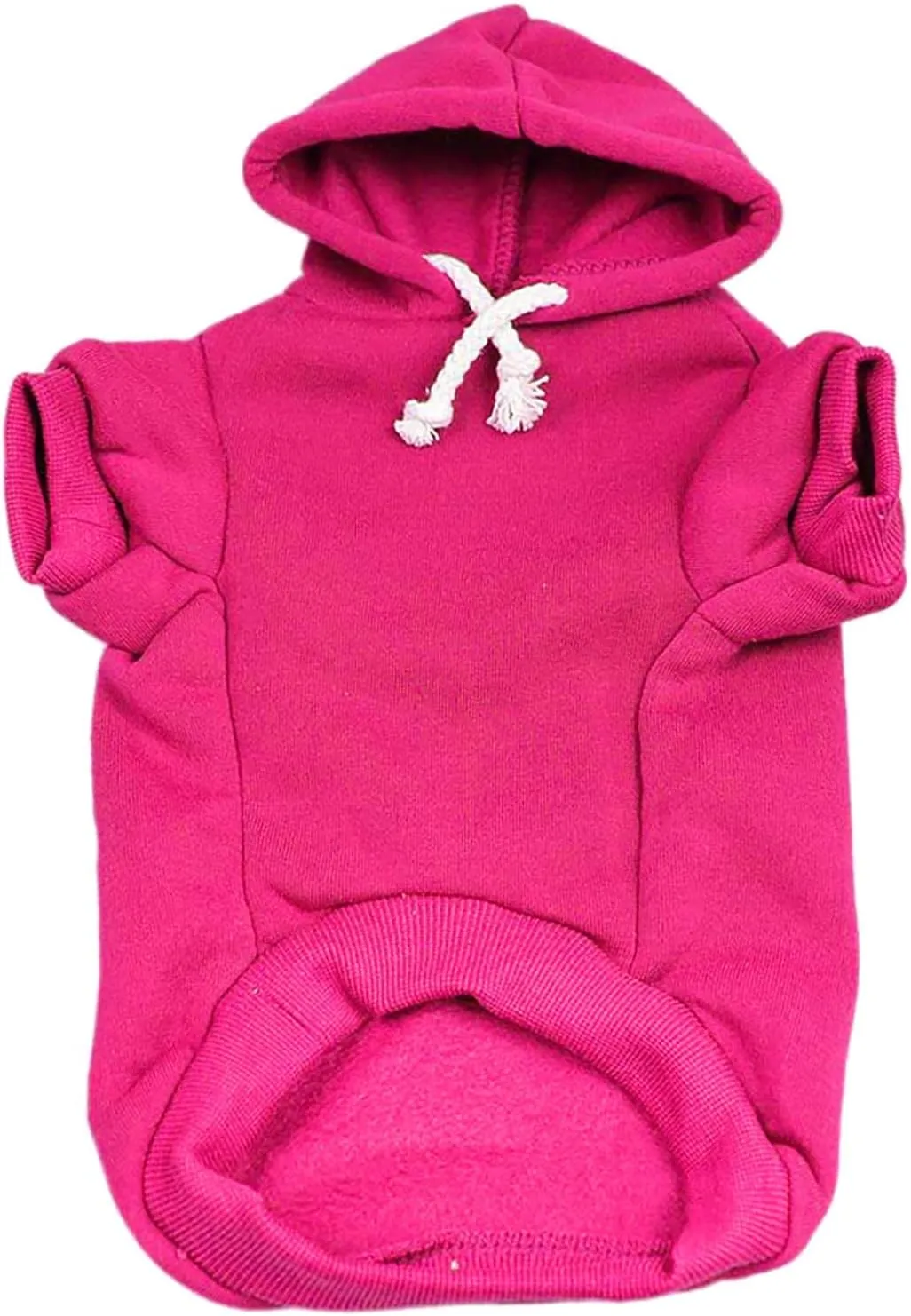 Big Brother Heart Paw Pullover Fleece Lined Dog Hoodie (Hot Pink Hooded Sweatshirt)
