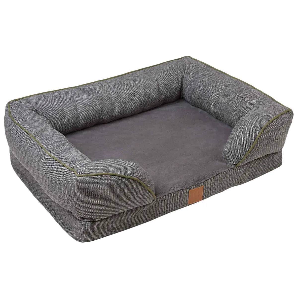 Buddy & Belle Orthopedic Lounge Dog Bed Steel Grey