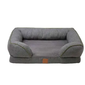 Buddy & Belle Orthopedic Lounge Dog Bed Steel Grey