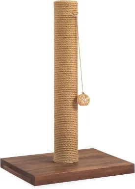 Cat Scratching Posts for Indoor Cats, Solid Wood Kiity Post Scratcher, Tall 22 Inch-1 Pillar, Sisal Material Natural
