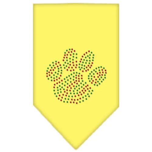 Christmas Pet and Dog Bandana Rhinestone, "Christmas Paw"