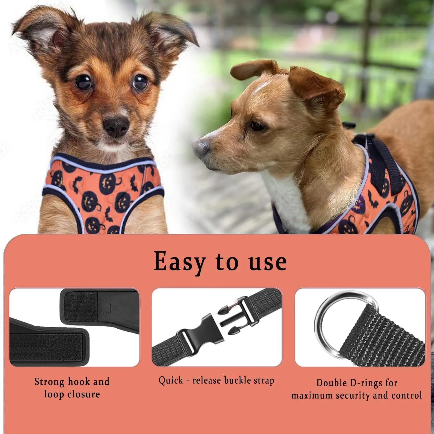 Comfort Fit Dog Harness  Adjustable No-Pull Vest for Small, Medium & Large Dogs  Soft Padded Step-in Design for Easy Control  Ideal for Walking, Running & Training  All-Weather Premium Dog Vest