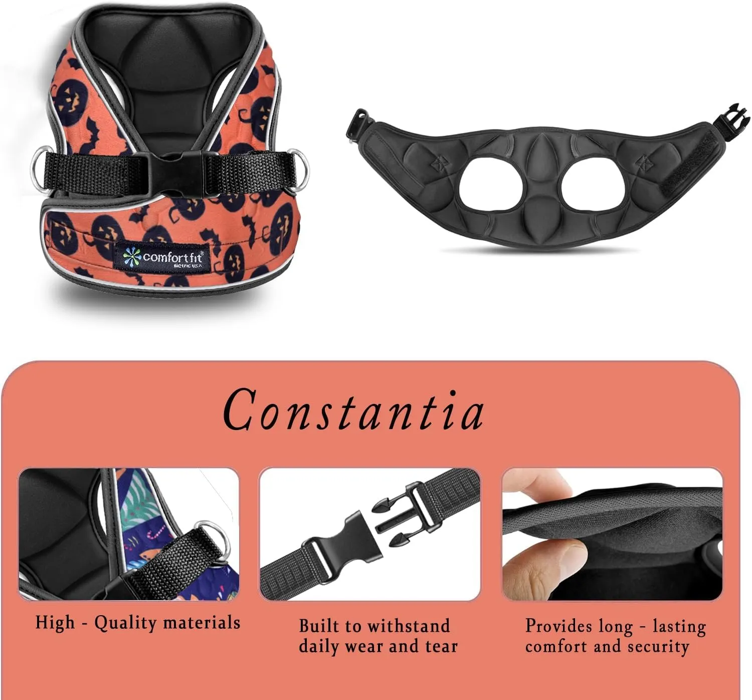 Comfort Fit Dog Harness  Adjustable No-Pull Vest for Small, Medium & Large Dogs  Soft Padded Step-in Design for Easy Control  Ideal for Walking, Running & Training  All-Weather Premium Dog Vest