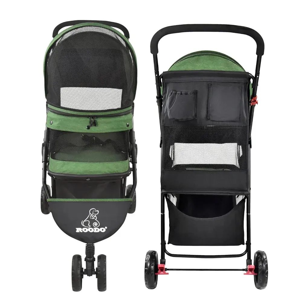 Compact Three-Wheeled Pet Stroller