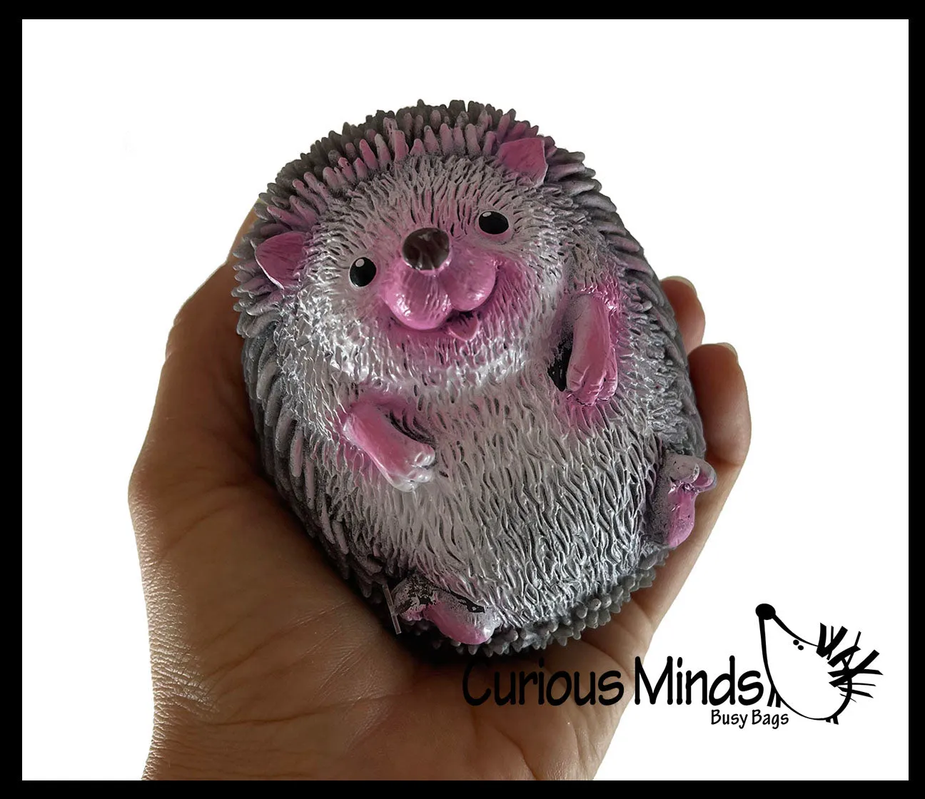 Cute Hedgehog Soft Fluff Doh - Filled Squeeze Stress Balls  -  Sensory, Stress, Fidget Toy Super Soft