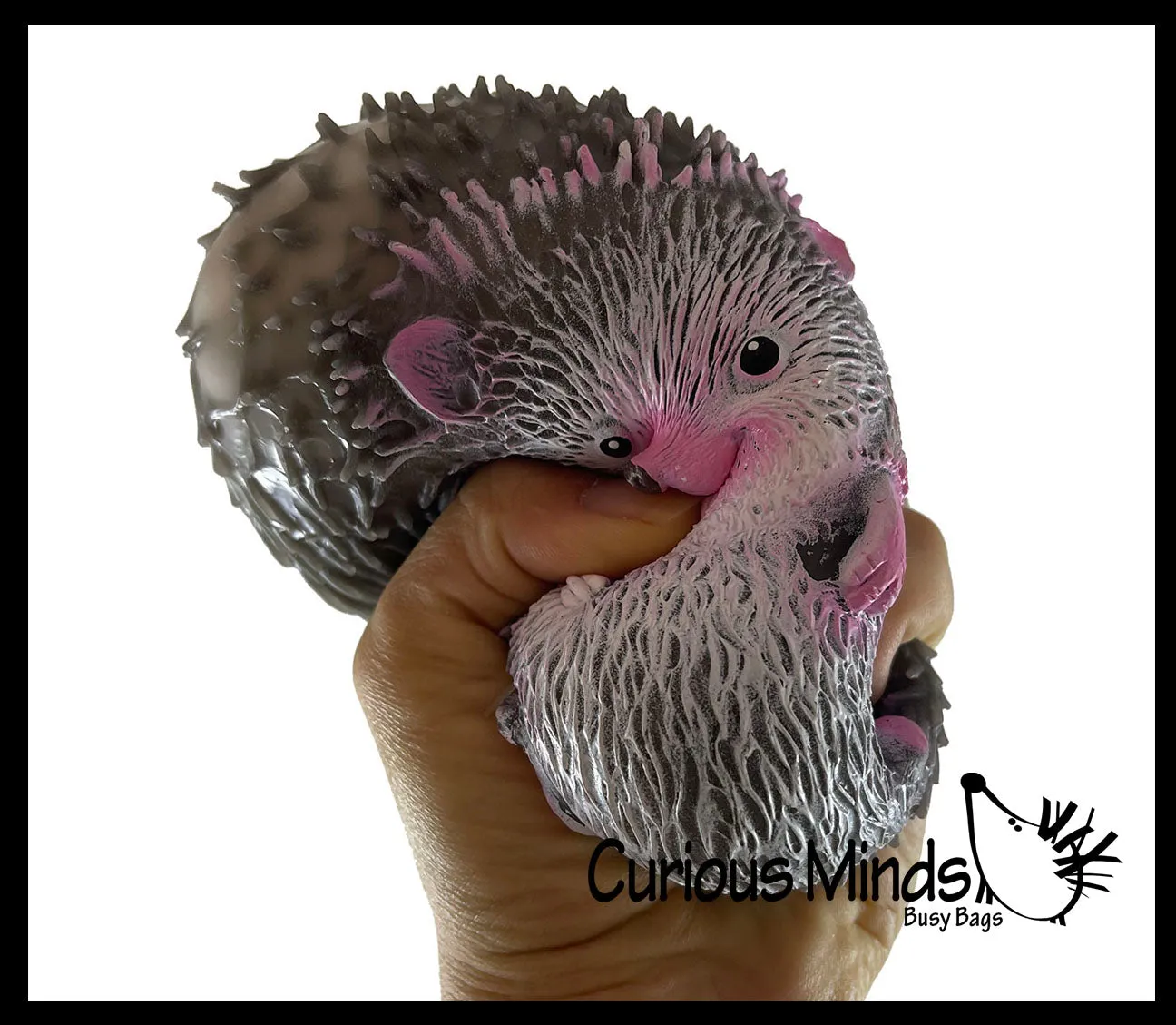 Cute Hedgehog Soft Fluff Doh - Filled Squeeze Stress Balls  -  Sensory, Stress, Fidget Toy Super Soft