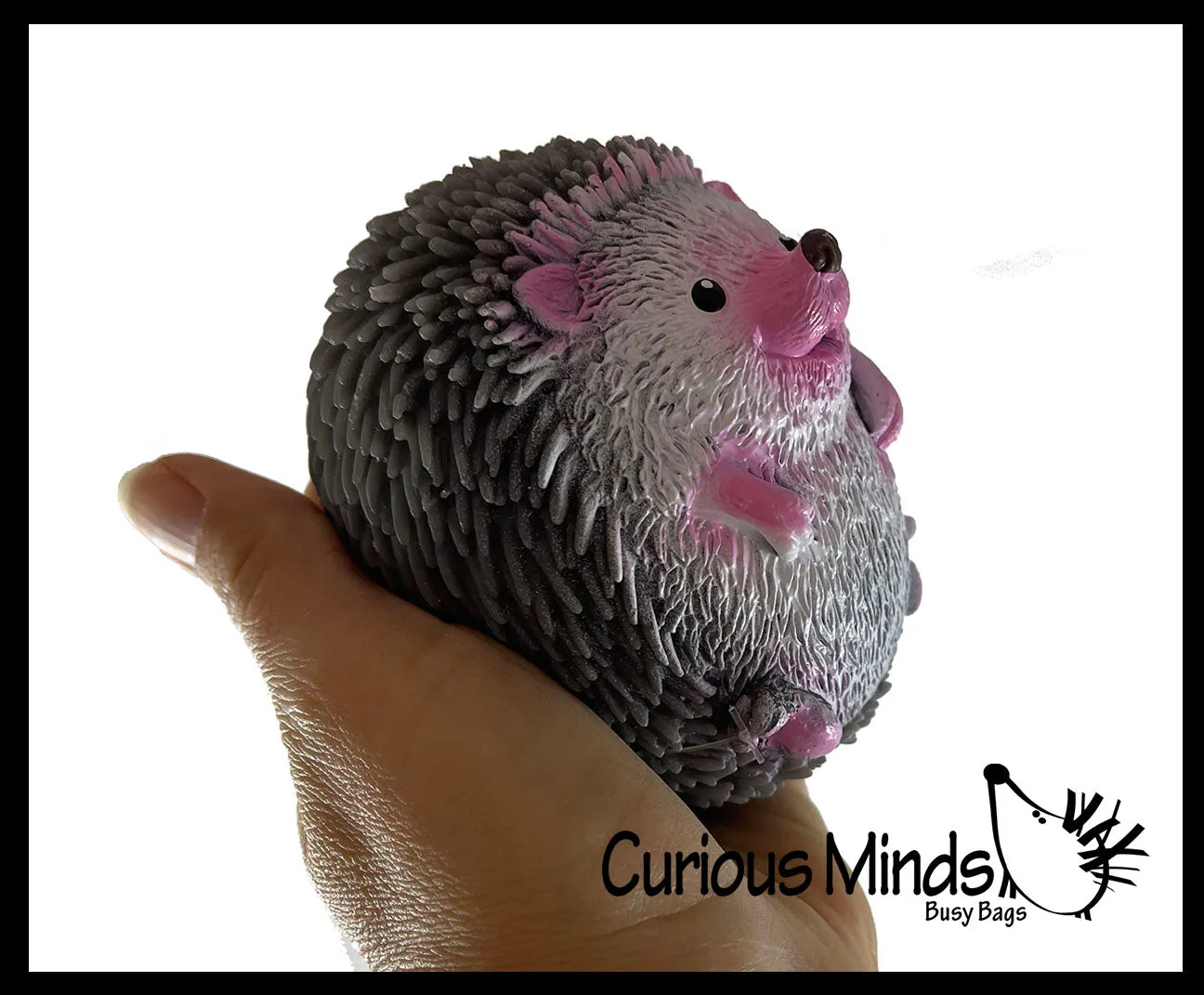 Cute Hedgehog Soft Fluff Doh - Filled Squeeze Stress Balls  -  Sensory, Stress, Fidget Toy Super Soft