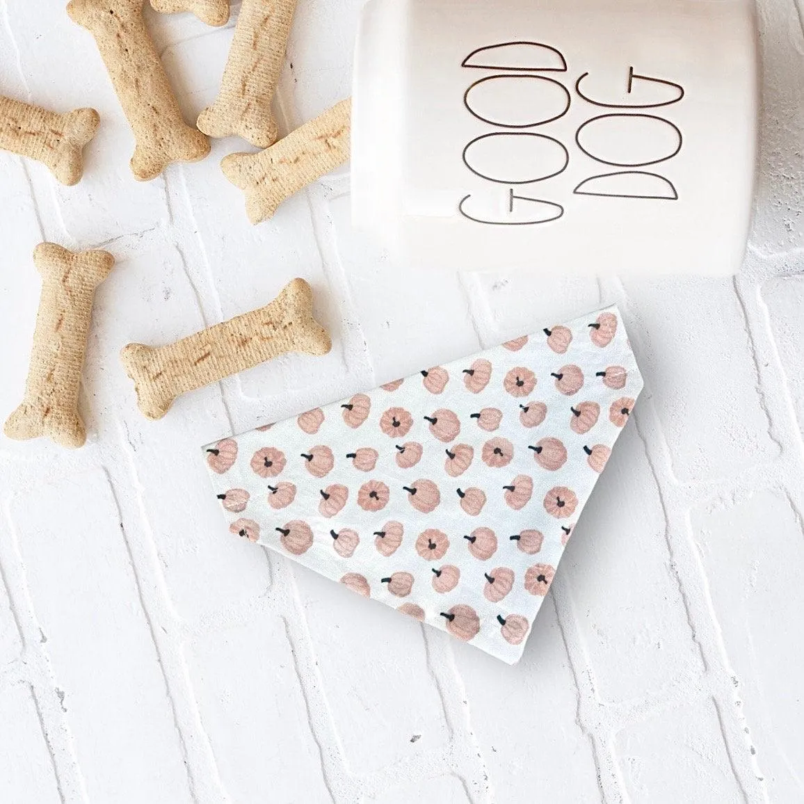 Dog Bandana or Cat Bandana- Light Boho Pumpkin