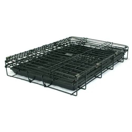 Dog Life Dog Crate Double Door Black Small 24in