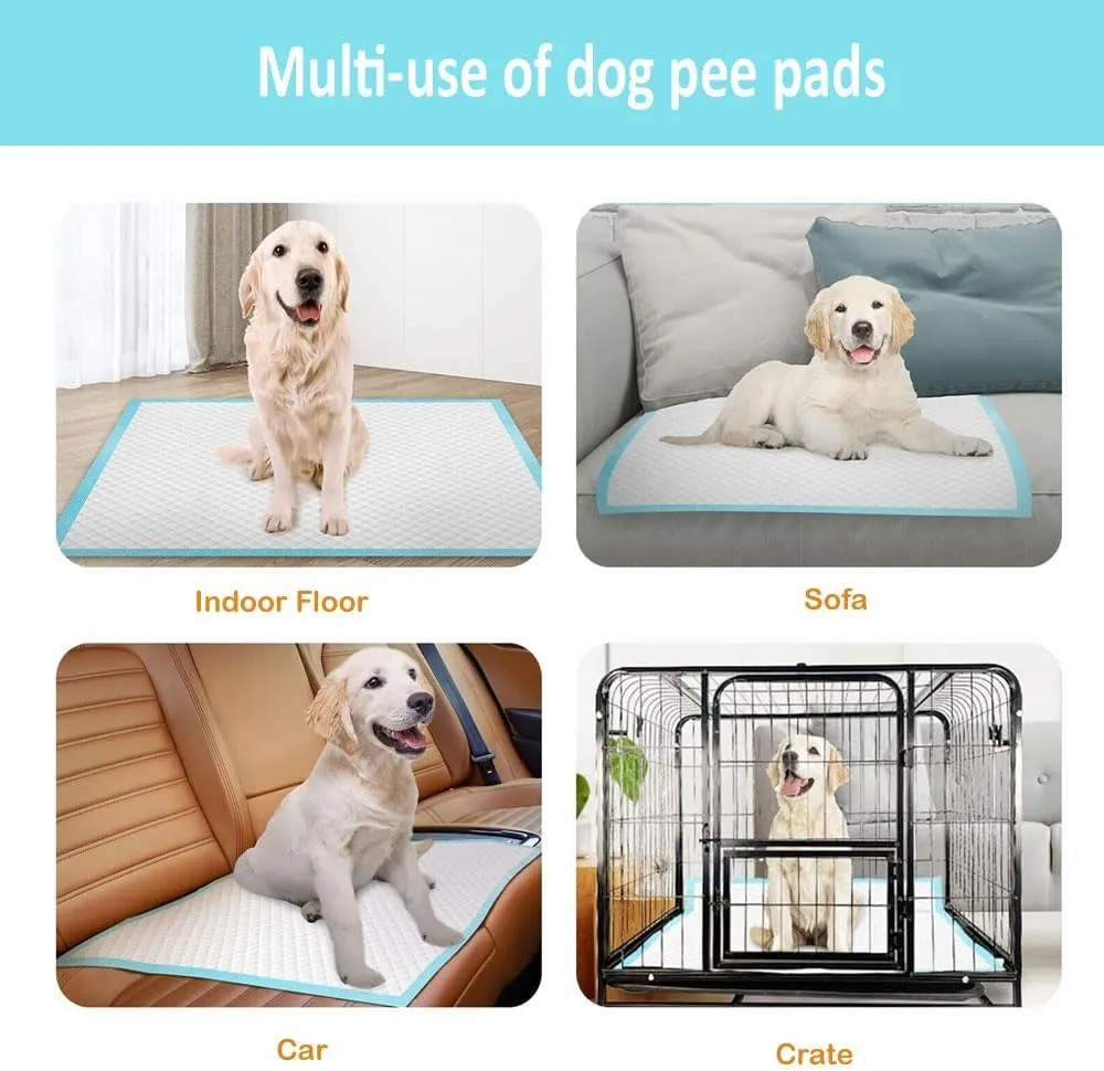Dog Puppy Pee Pads for Potty Training and Travel, Leak-Proof, High Absorbency, Quick-Dry (Standard, (XL) 23.6"x 35.4" Pack of 20)