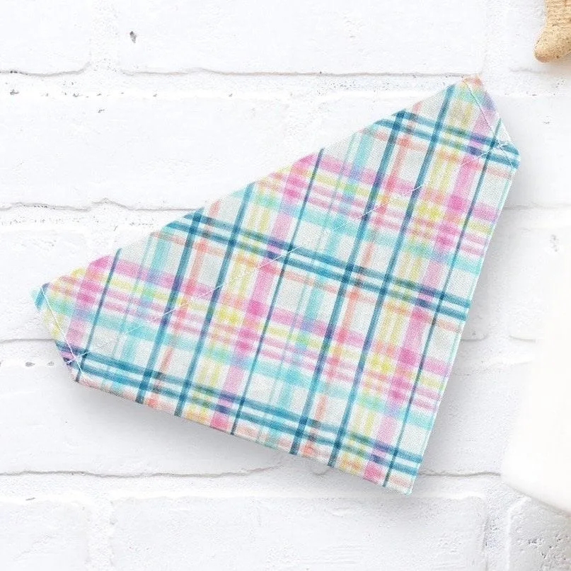Easter Dog Bandana- Pastel Blue/Pink/Yellow