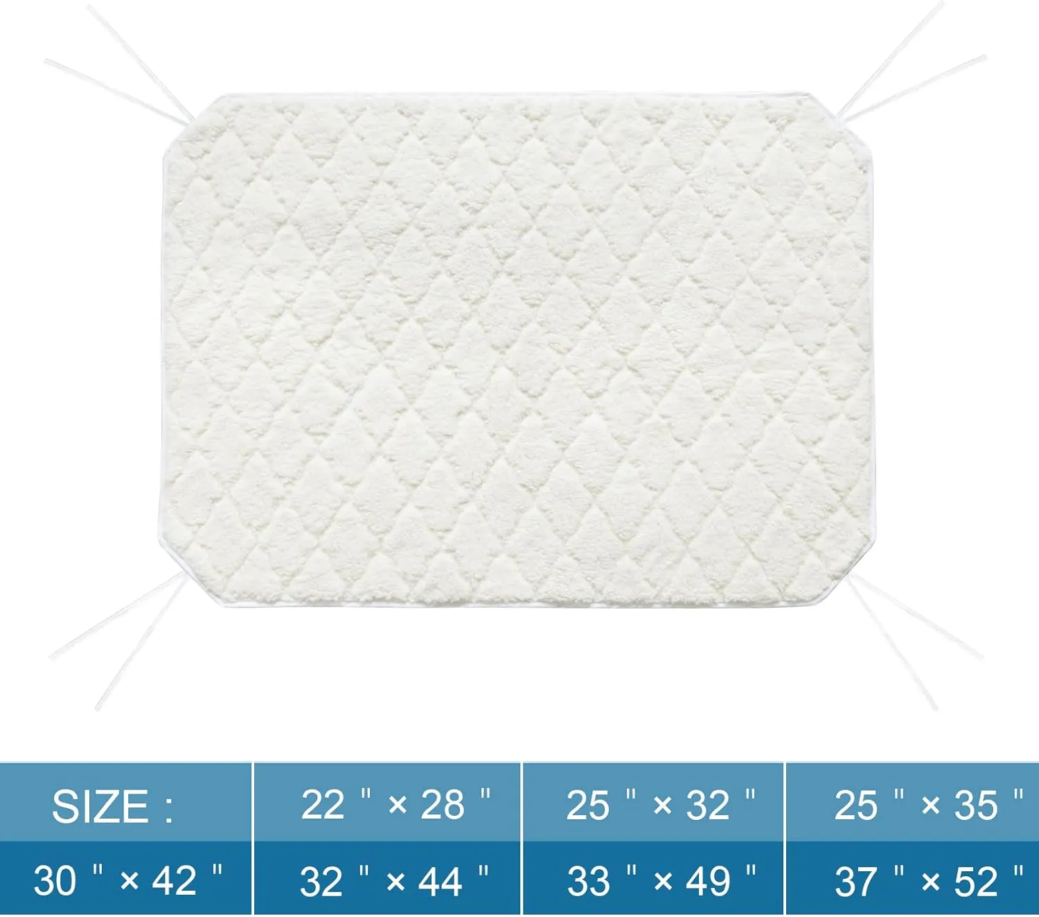 Elevated 2 Pack Soft Plush Dog/Cat Beds Pad, Waterproof with Corner Straps, Machine Washable (Pad Only, Bed not Included)