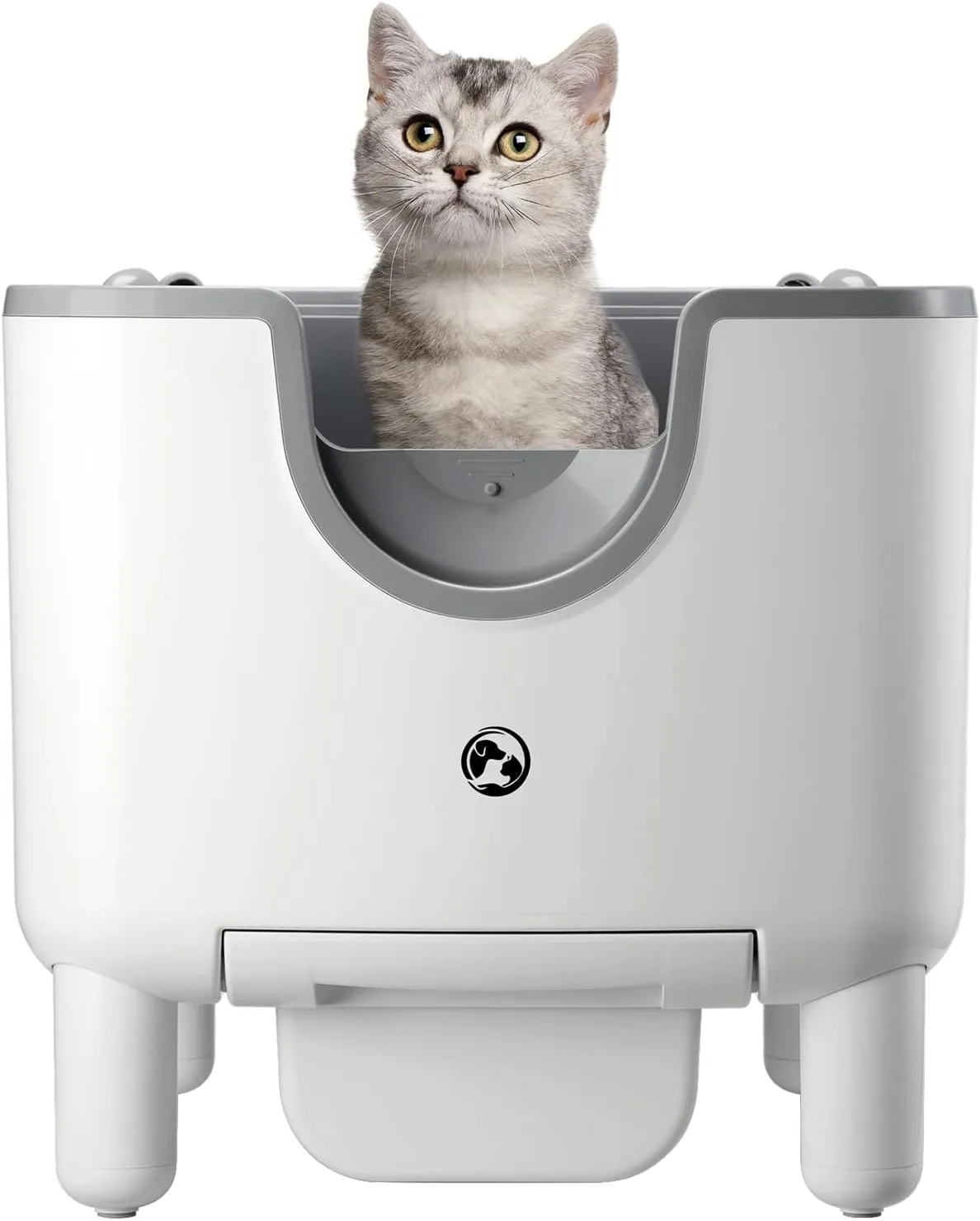 F6 Self-Cleaning Litter Box - Open-Top Automatic Cat Litter Box with Odor Control, Safety Features, and Easy Maintenance