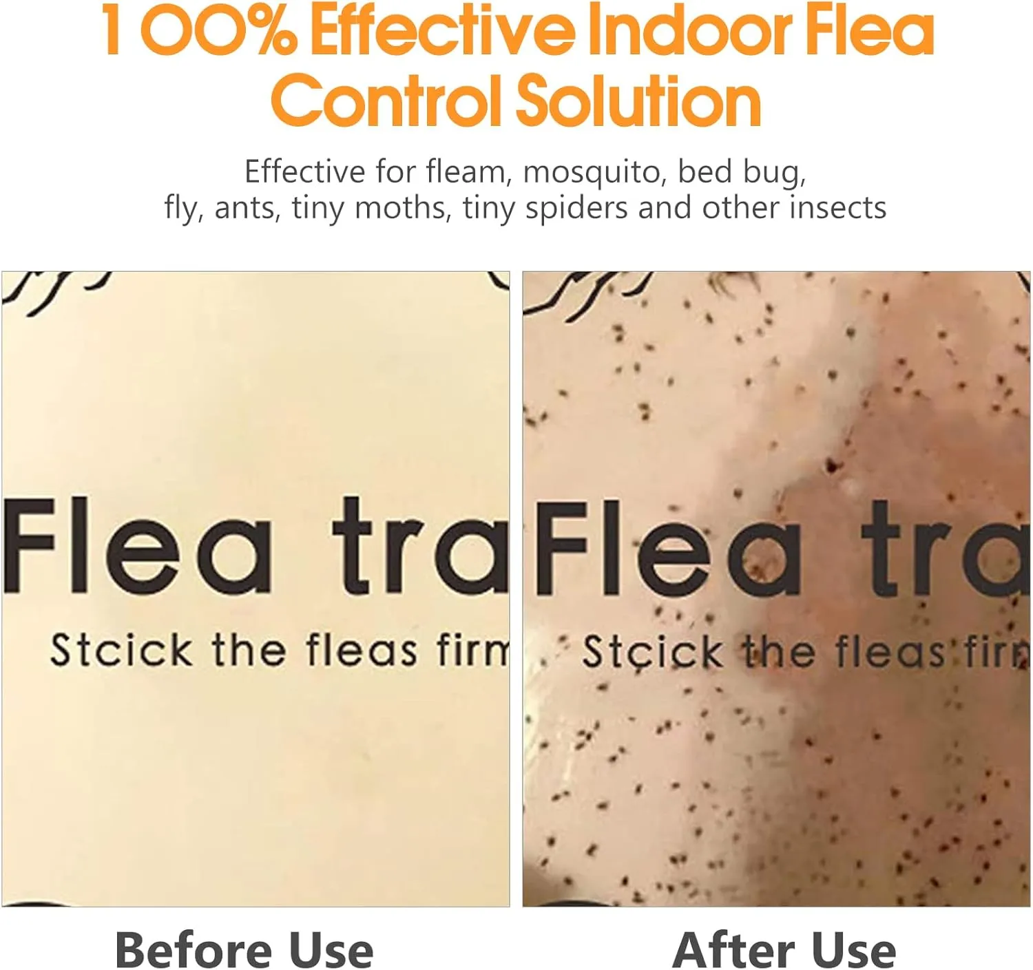 Flea Trap Sticky Pads Refills, 10 Pack 7.1 Inch Round Replacement Glue Boards Refill Discs for Most Flea Light Trap for Inside Your Home, Non-Toxic Family Pet Safe Sticky Board for Indoor Bed Bug Lamp