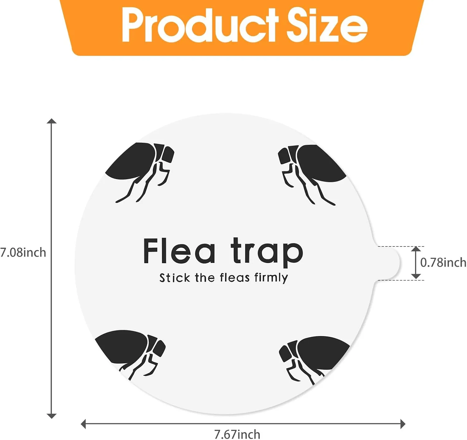 Flea Trap Sticky Pads Refills, 10 Pack 7.1 Inch Round Replacement Glue Boards Refill Discs for Most Flea Light Trap for Inside Your Home, Non-Toxic Family Pet Safe Sticky Board for Indoor Bed Bug Lamp