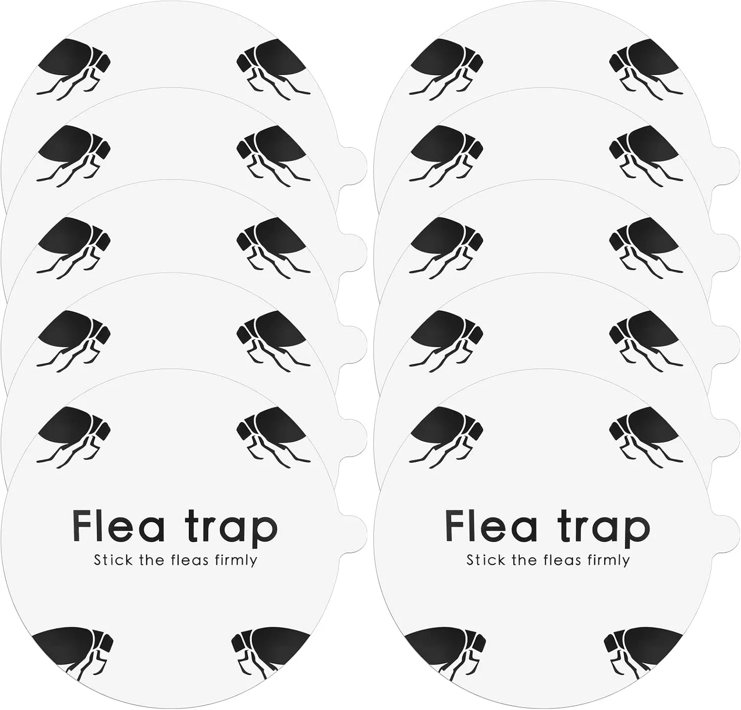 Flea Trap Sticky Pads Refills, 10 Pack 7.1 Inch Round Replacement Glue Boards Refill Discs for Most Flea Light Trap for Inside Your Home, Non-Toxic Family Pet Safe Sticky Board for Indoor Bed Bug Lamp