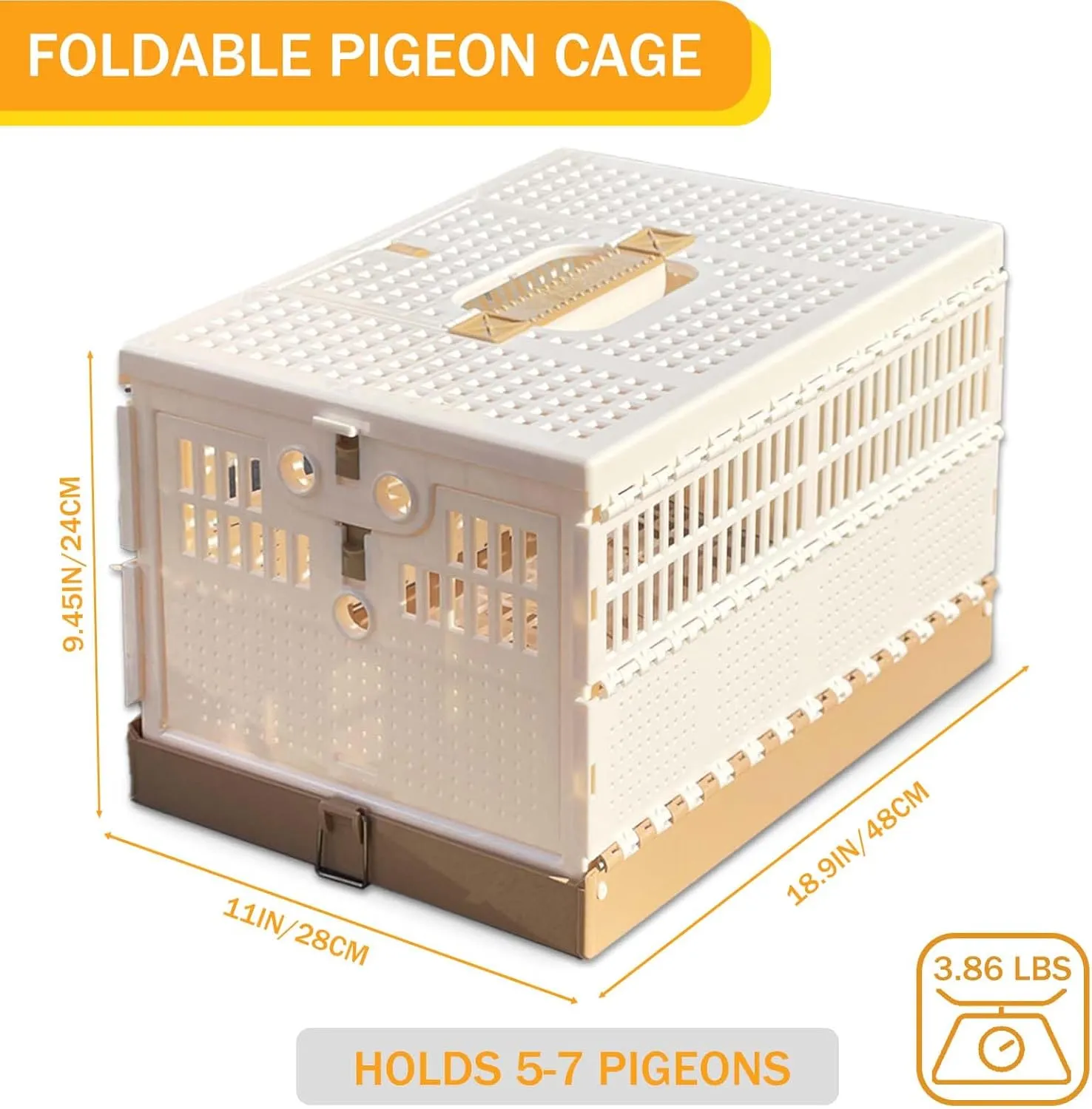 Folding Bird Cage Pigeons Travel Cage Training Cage Release Pairing Cage Plastic Nest Box for Pet Bird Racing Small Animals