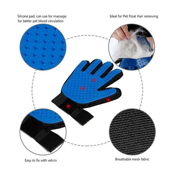 Gentle Deshedding Glove For Pet Grooming