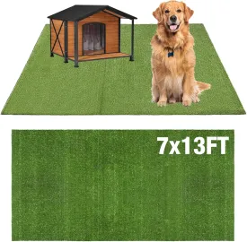 GLOBREEN XL Artificial Grass for Dogs Potty 7FT X 13FT, Pets Fake Grass Turf Rug for Puppy Kennel Flooring Patio Balcony, Easy to Cut Waterproof