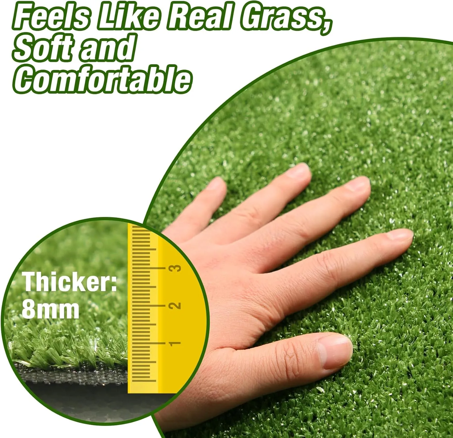 GLOBREEN XL Artificial Grass for Dogs Potty 7FT X 13FT, Pets Fake Grass Turf Rug for Puppy Kennel Flooring Patio Balcony, Easy to Cut Waterproof