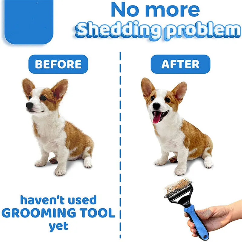 Grooming Brush For Pet Dog Cat Deshedding Tool Comb Fur Remover