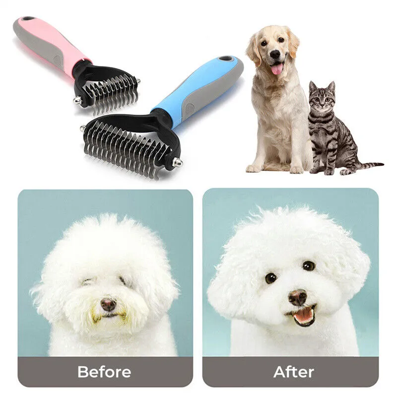 Grooming Brush For Pet Dog Cat Deshedding Tool Comb Fur Remover