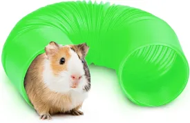Guinea Pig Tunnels and Hamster Tubes - Fun Ferret Tunnels - Ideal Rat Cage Accessories - Collapsible Guinea Pig Toys for Boredom Relief - Green