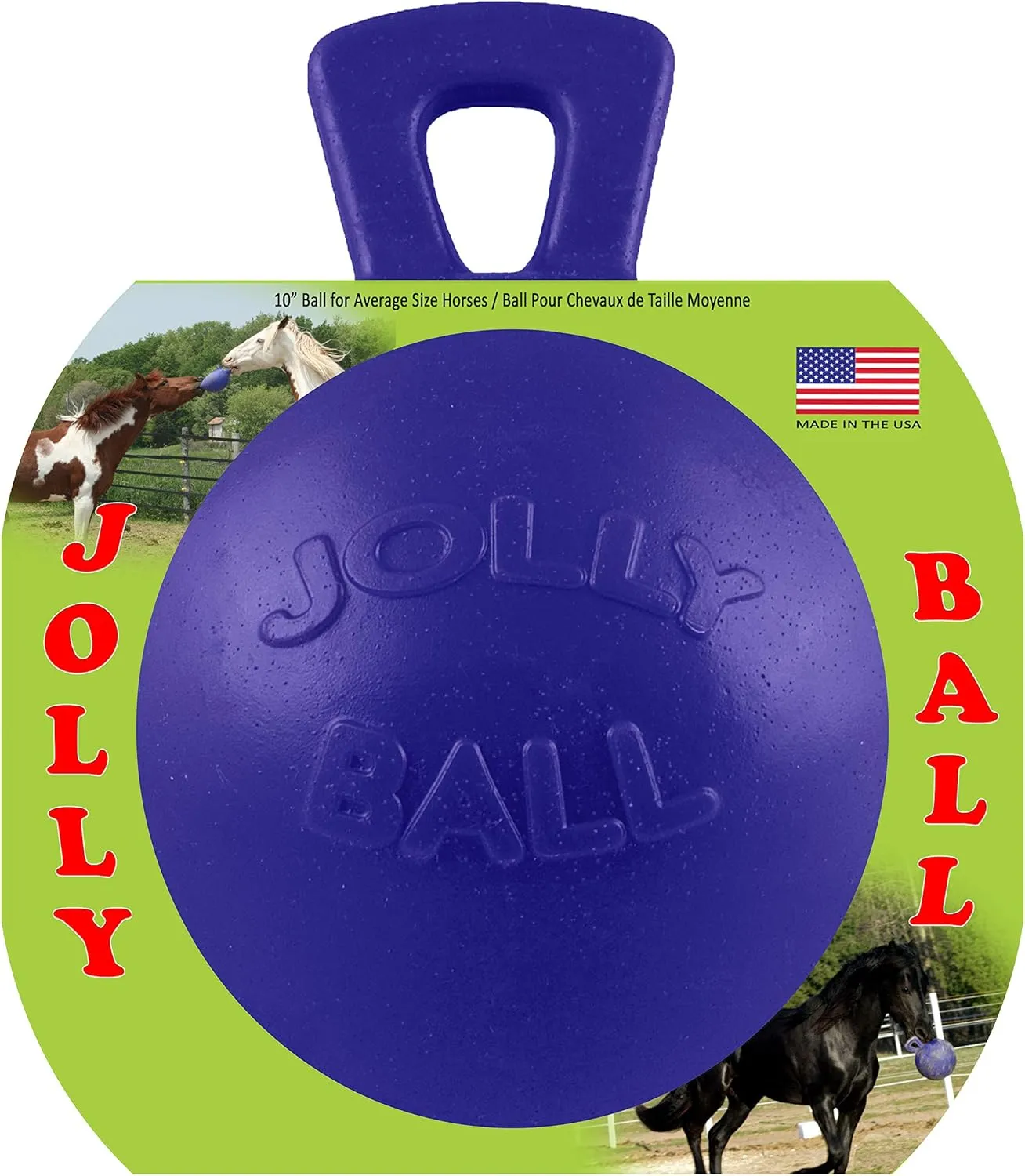 Horsemen's Pride 10" Jolly Ball Horse Toy, Blue, XLARGE, All Breed Sizes