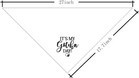 It's My Gotcha Day Dog Bandana, White Dog Bandana, Happy Gotcha Day, Dog Adoption Day, Pet Bandanas, Accessories for Dog Lover, Adoption Day Gifts, Pet Scarf (C54)