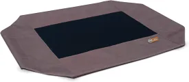 K&H Pet Products Dog Cot Replacement Cover, Designed to fit K&H Medium Pet Cots (Sold Separately), Indoor Outdoor, Breathable Cooling Mesh Center, Machine Washable - Medium 32 X 25in Chocolate
