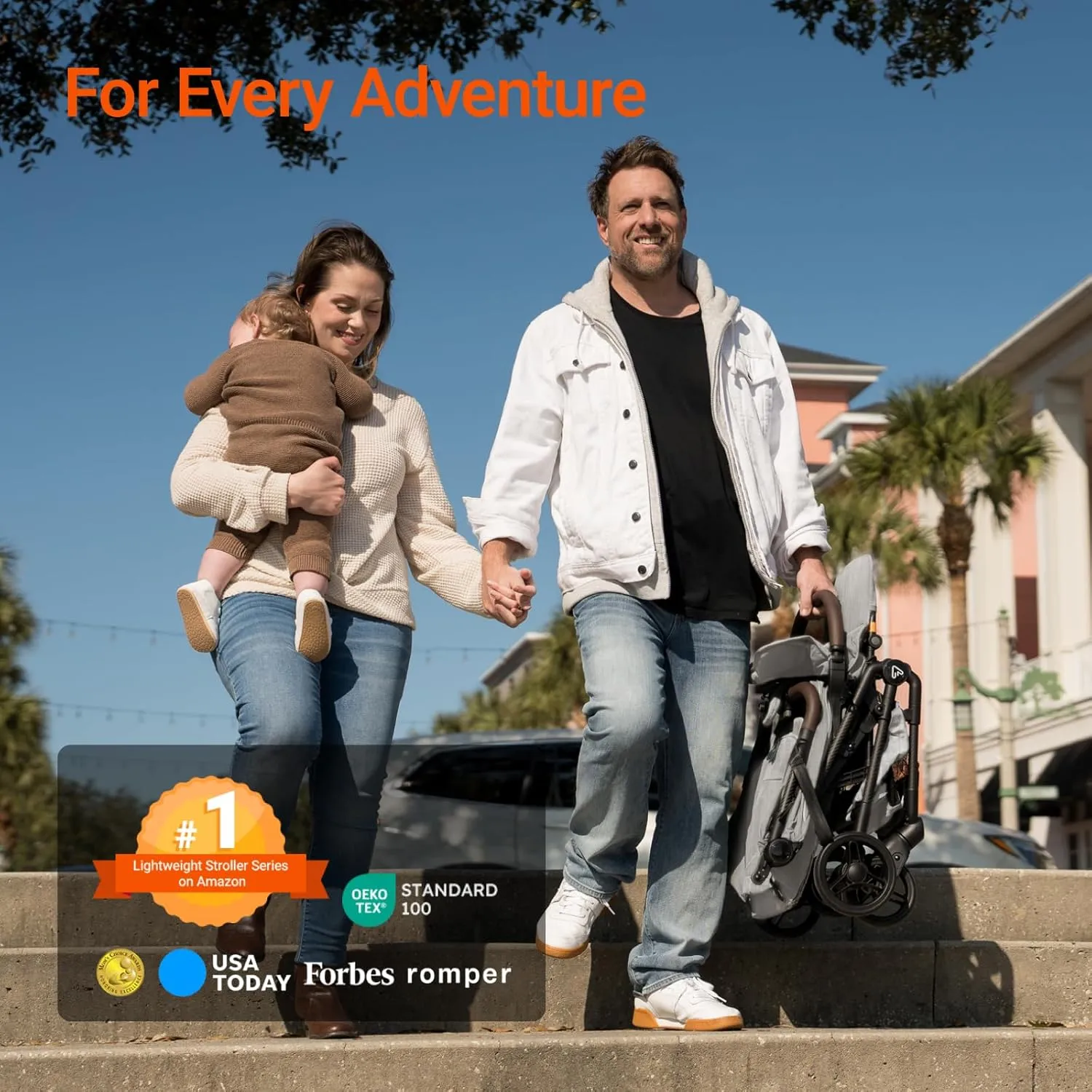 Lightweight Baby Travel Stroller with Carbor Fiber Frame, Compact & Airplane-Friendly, One-Handed Folding Design, 11.6 lbs, Perfect for Toddlers, Grey