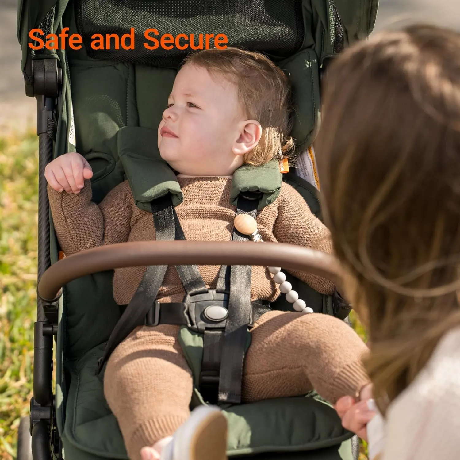 Lightweight Baby Travel Stroller with Carbor Fiber Frame, Compact & Airplane-Friendly, One-Handed Folding Design, 11.6 lbs, Perfect for Toddlers, Organizer & Cushion Included, Green