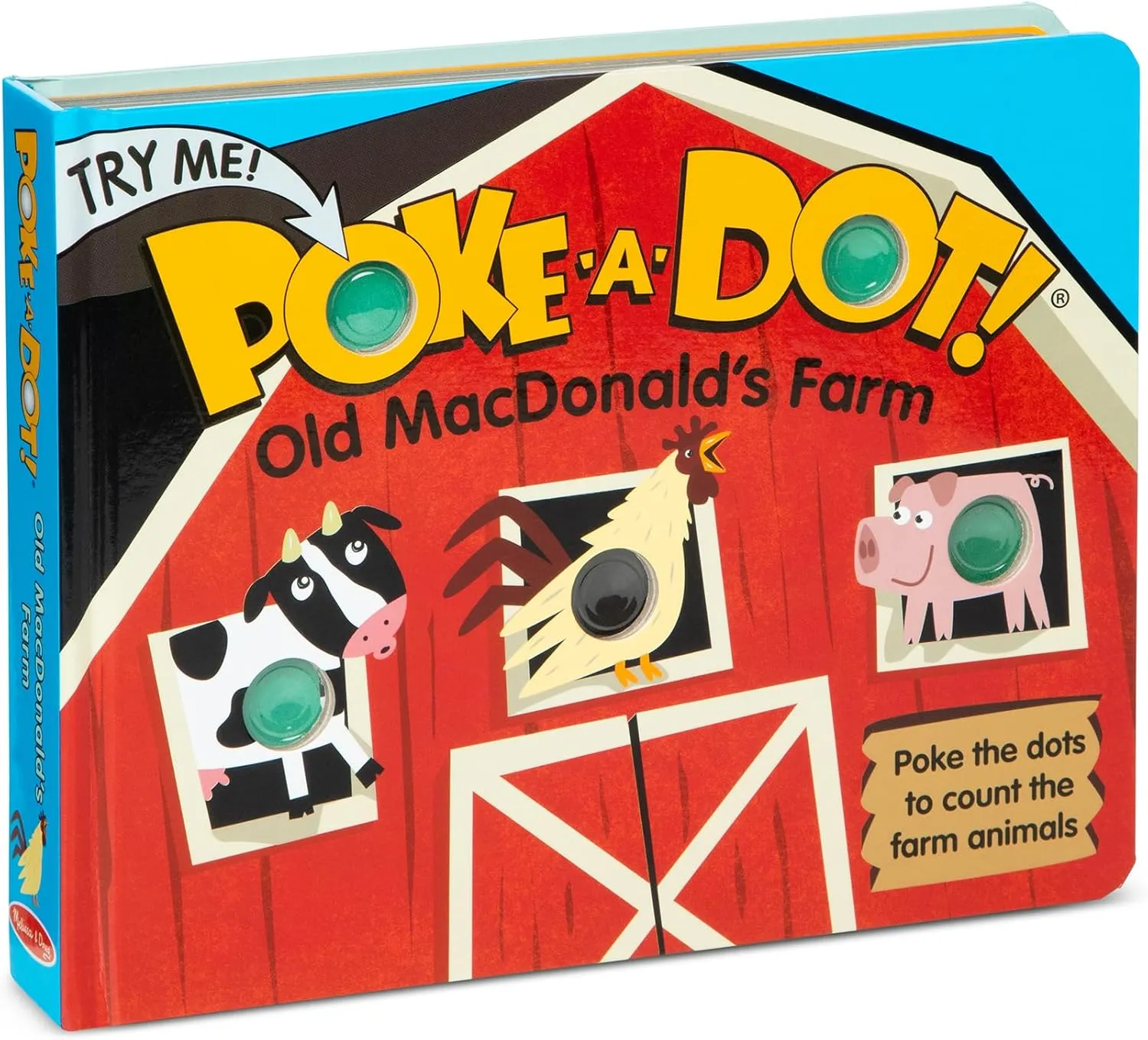 Melissa & Doug Children's Book - Poke-a-Dot: Old MacDonalds Farm (Board Book with Buttons to Pop) - FSC Certified