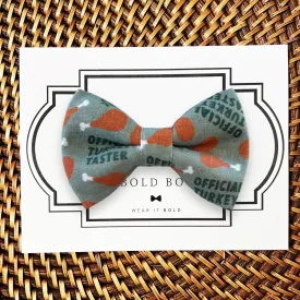 Official Turkey Taster Thanksgiving Bow for Dog Collar and Cat Collar