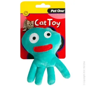 Pet One Plush Octopus Blue Cat Toy