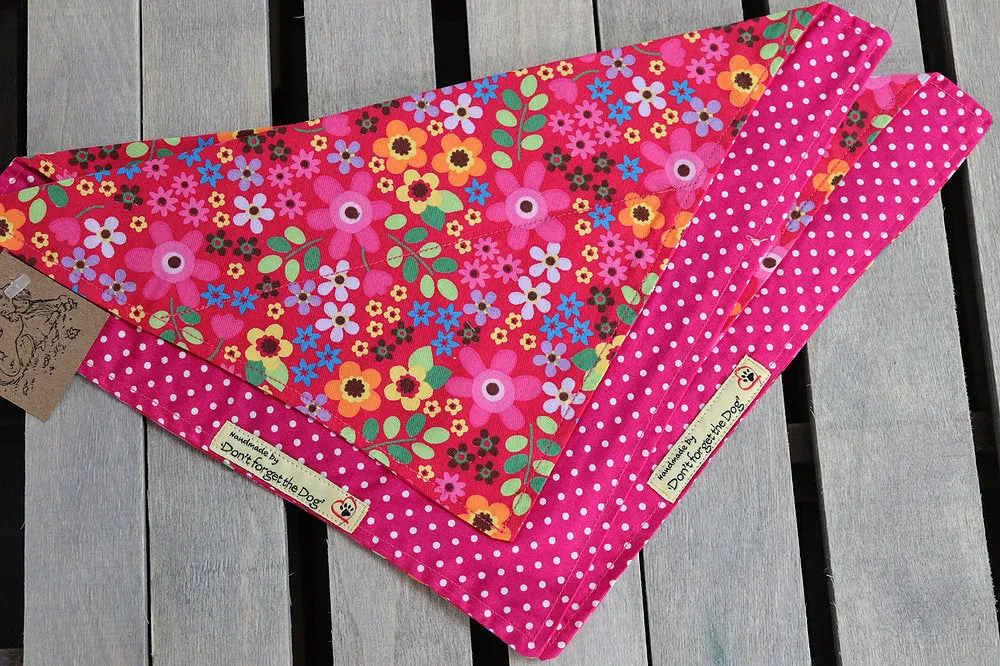 Pink Cotton Neckerchief Bandana