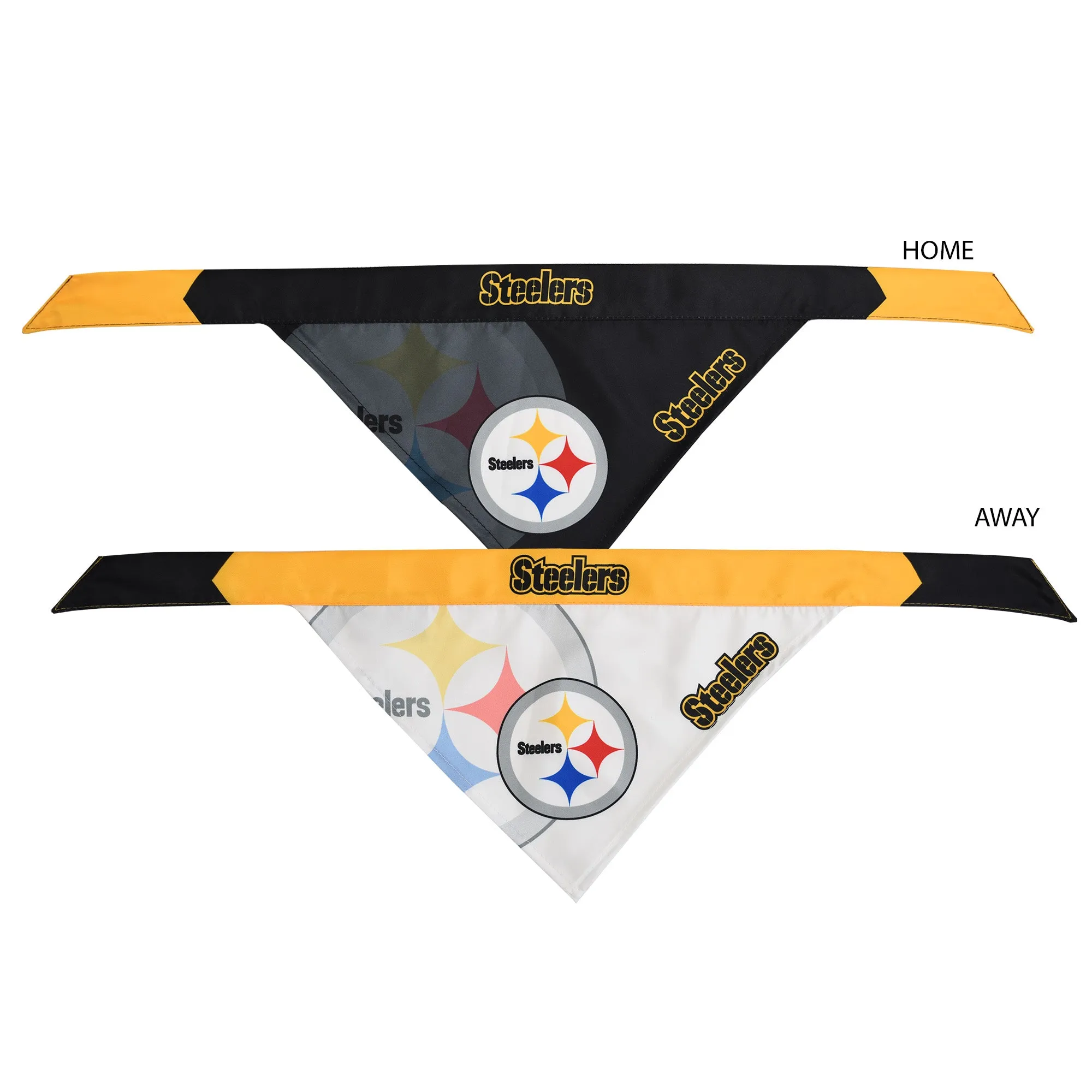 Pittsburgh Steelers Home and Away Pet Bandana Set