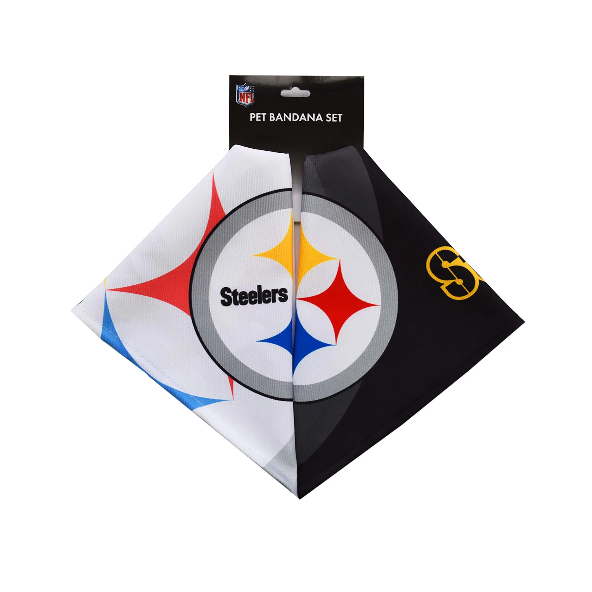 Pittsburgh Steelers Home and Away Pet Bandana Set