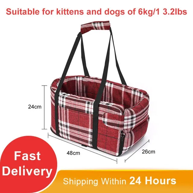 Portable Booster Travel Dog or Cat Bed Seat for Central Control Car Safety Pet Transport Carrier and Protector For Small Dogs  (Many to Choose from in this Listing)