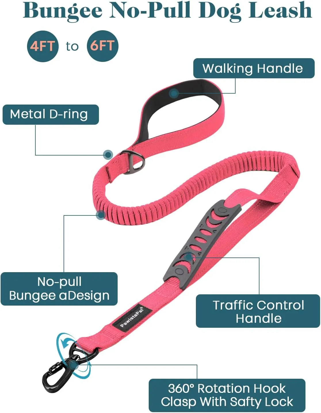 Reflective Pink Service Dog in Training Vest Harness Leash Set for Extra Large Dogs, Adjustable Heavy Duty Padded Dog Harness, with Front Clip and Metal Buckles Do Not Pet for Training, Hiking