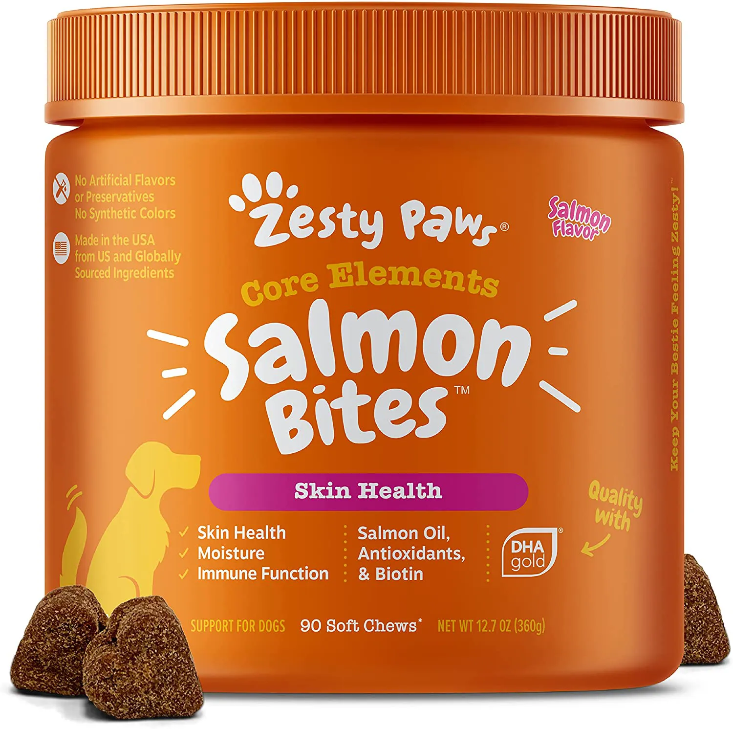 Salmon Fish Oil Omega 3 for Dogs, Wild Alaskan Salmon Oil, Anti Itch Skin & Coat   Allergy Support, Hip & Joint, Arthritis Dog Supplement, EPA & DHA