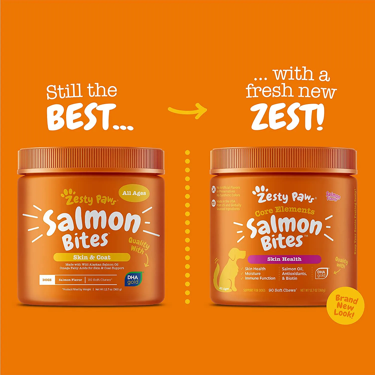 Salmon Fish Oil Omega 3 for Dogs, Wild Alaskan Salmon Oil, Anti Itch Skin & Coat   Allergy Support, Hip & Joint, Arthritis Dog Supplement, EPA & DHA