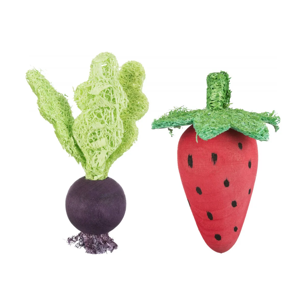 Trixie Small Animal Toys -  Wooden Fruit & Veg