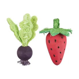 Trixie Small Animal Toys -  Wooden Fruit & Veg