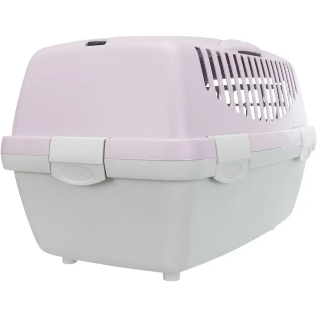 Trixie | Small Pet, Puppy & Kitten Transport Box | XS Capri 1 - Light Grey & Lilac